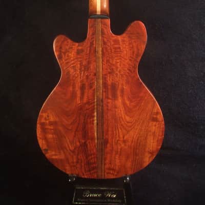 Handcrafted 8 String Baritone Ukulele, Solid Acacia, Curly Rosewood, Slotted Head, Bruce Wei UP19-2005 image 5