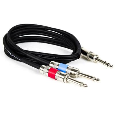 ProCo Excellines IPBQ2Q-3 1/4" TRS Male to Dual 1/4" TS Male Insert Cable, 3ft image 3
