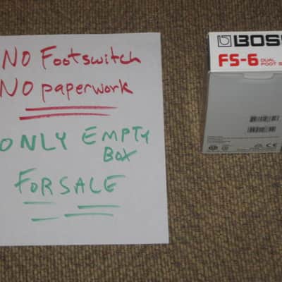 lightly handled (generally mostly very clean) Boss EMPTY BOX ONLY for FS-6 Dual Foot Switch (NO footswitch / NO paperwork) specifically from  2014 - but can be a home for a different year FS-6 footswitch (link for Manual in is description) image 2