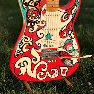 Partscaster Jimi Monterey Strat - Hand painted image 1