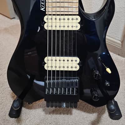 Kiesel Vader 8 27" Piezo maple thin neck thru SS vintage frets image 2