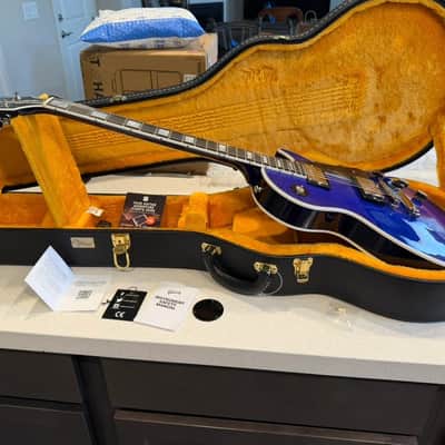 Gibson Le Paul Custom Shop 2025 - Gibson Custom Les Paul Custom AAA Quilt Top - Viper Blue Gloss, image 16