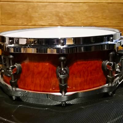 Sonor Designer 14"*5" Red Cherry birdseye maple snare image 2