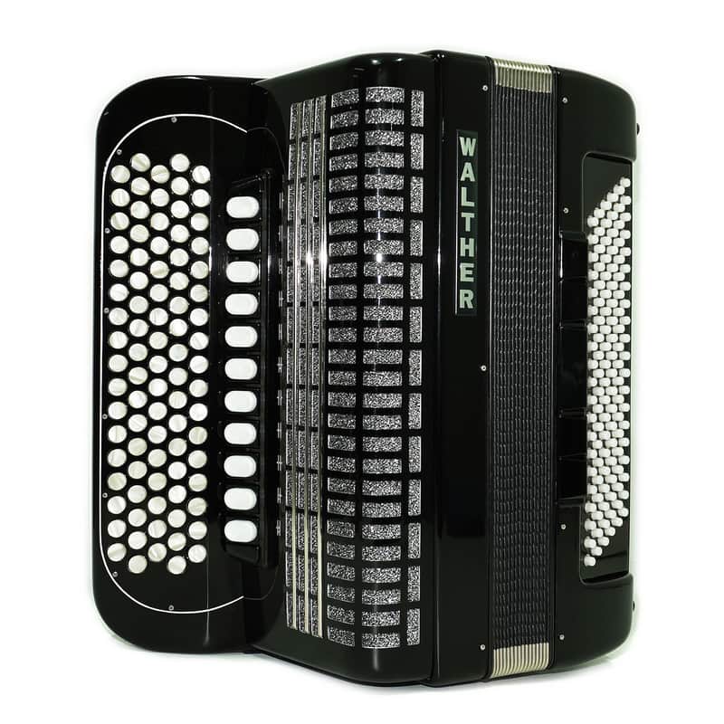 Walther 120 Bass 5 Row Button Accordion C Griff, German Concert Bayan, Straps and Hard Case, Perfect Professional Accordian for Adults, 2501 image 1
