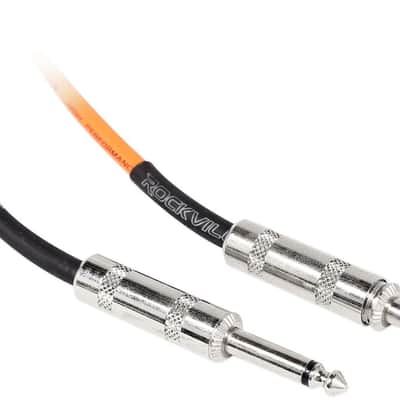 Rockville RCGT6.0O 6' 1/4'' TS to 1/4'' TS Guitar/Unbalanced Signal Cable-Orange image 1