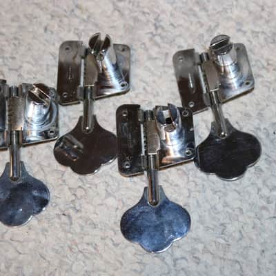 Vintage Original 1970s Fender Precision or Jazz Bass Chrome Tuner Set - No Tariffs image 5