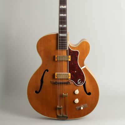 Epiphone Zephyr Deluxe Regent Arch Top Hollow Body Electric Guitar (1950), ser. #85369, original brown hard shell case. image 1