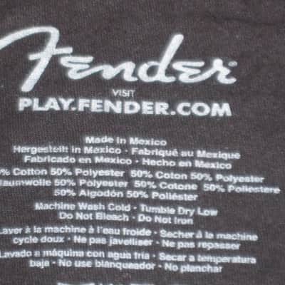 new (with Fender paper hang tag) A+ shape Fender Forever Loud Trusted Quality Black short sleeve T-Shirt, 100% Cotton, Size XXL (XX-Large), p/n: 9101310806 (NO packaging) image 7