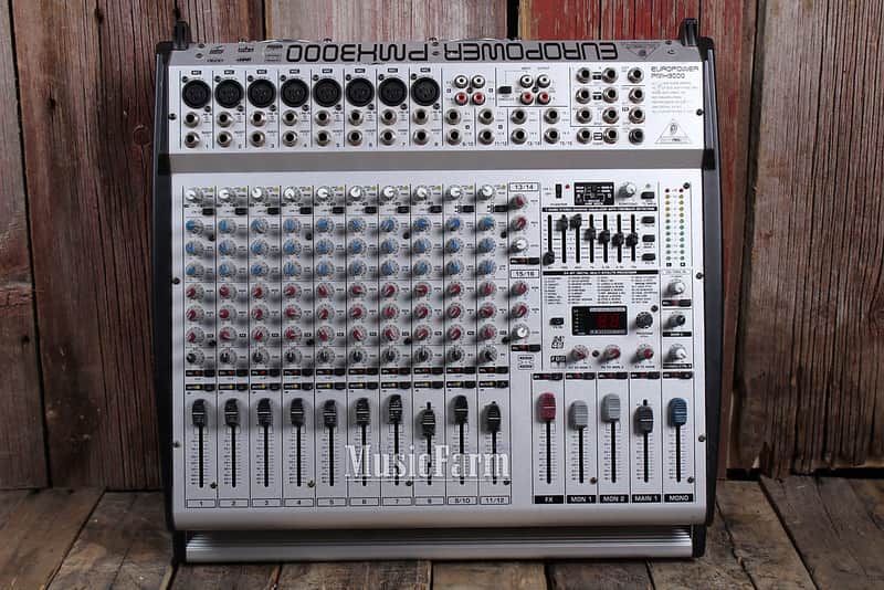 Behringer Europower PMX3000 PMH3000 16 Channel Stereo Powered Mixer with Effects image 1