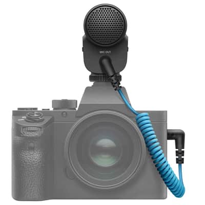 SENNHEISER Professional MKE 400 + Mobile Kit, Directional On-Camera Microphone with Smartphone Clamp & Manfrotto PIXI Mini Tripod, 509257, Auxiliary,Black image 17