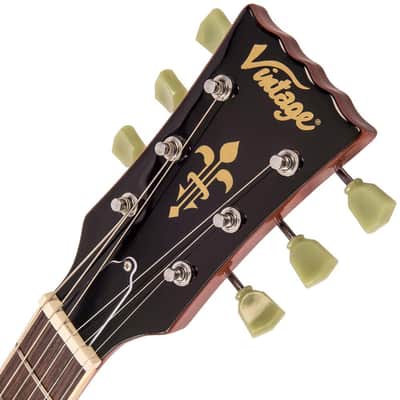 Vintage VSA500HB ReIssued Semi Acoustic Guitar - Honeyburst (Open Box) image 11
