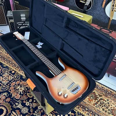 Danelectro Long Horn 58 Bass LEFTY ZURDO ( Super Limited) W/ Foam Case  Copper Burst image 16