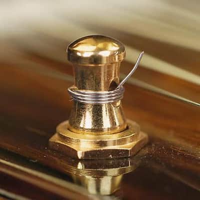 Waverly Guitar Tuners with Snakewood Knobs, for Solid Pegheads, Gold, 3L/3R image 4