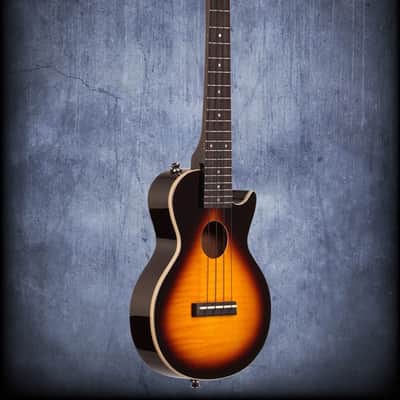 Epiphone Les Paul Acoustic Electric Ukulele Vintage Sunburst with Bag image 7