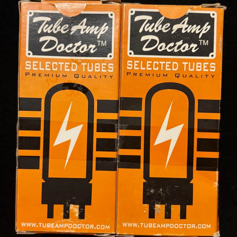 Tube Amp Doctor 6L6GC-STR "Tall Bottle" NOS (pre-2014) Black Plate Matched PAIR. image 1