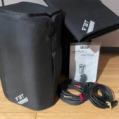 FBT MaxX 2a 10" 250W Powered Monitors / PA Speakers (Pair) with Custom Padded Covers & Balanced Cables - Excellent Condition image 8