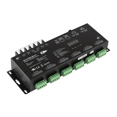 SIRS-E® LED DMX RDM Decoder 24 Channel RGB & RGBW Controller 4A/CH, 12-24V DC, 1152-2304W, UL Recognized image 1