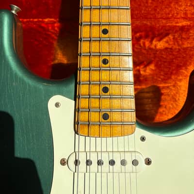 Fender Custom Shop Limited Edition NAMM '55 Stratocaster Journeyman Relic 2017 - Faded Aged Sherwood Metallic image 17