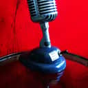 Vinatge 1940's Shure 55 dynamic microphone satin chrome w S-36 desk stand Elvis 55S 55SW 556S