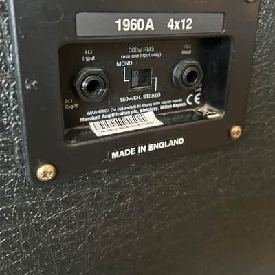 Marshall 1960A Lead 300-Watt 4x12" Angled Guitar Speaker Cabinet 1998 - Present - Black image 8