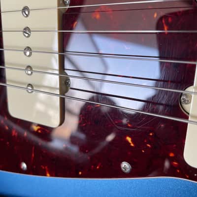 Fender American Performer Jazzmaster with Fralin P90s and SKB Case - Satin Lake Placid Blue image 10