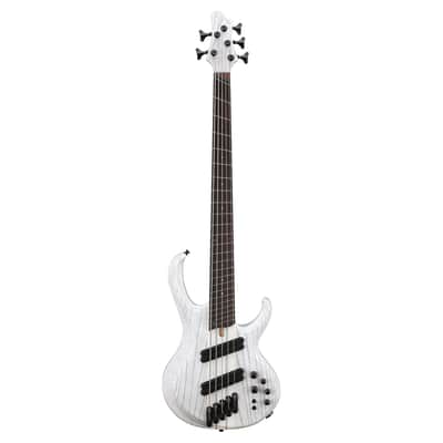 Ibanez Bass Workshop BTB865MS 5-string Bass w/ Hardshell Case - Transparent White Flat image 2
