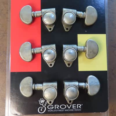 aged GROVER nickel Rotomatic tuners RELIC 4 Les Paul 335 SG 102-18N 18:1 image 2