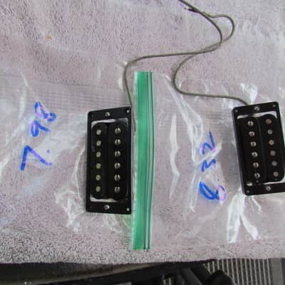 Gibson Humbucking Pickups With Pickup Surround, Height Screws, & Springs Pair Of Gibson Humbucker Pickups For Les Paul Or 335 Neck & Bridge Position image 1