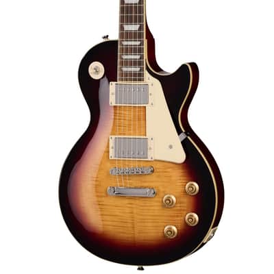 Epiphone Les Paul Standard 50s Figured Top Guitar w/Premium Gig Bag - Bourbon Burst image 1