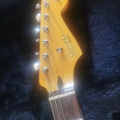 Squier Simon DEMO VIDEO Neil Stratocaster (US Customers Tax included in shipping cost)  Fiesta Red image 4