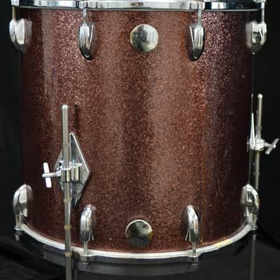 Gretsch 18/12/14/5.5x14" 60's Round Badge Drum Set - Burgundy Sparkle image 19