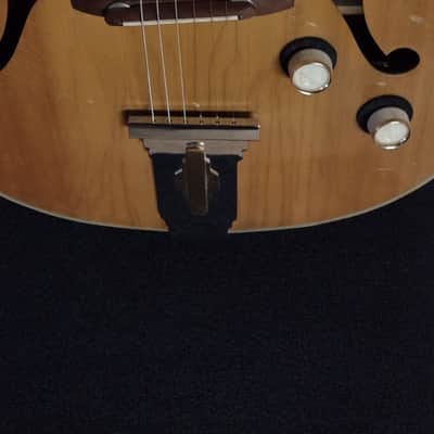 ARCHTOP ELECTRIC GEMTONE 1960'S - NATURAL WOOD image 9
