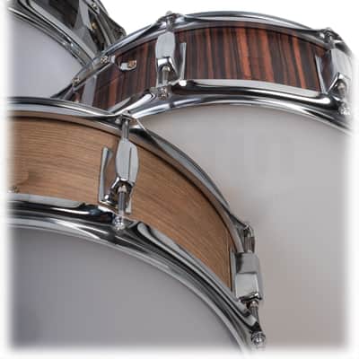 Griffin Snare Drum with Black Hickory PVC Glossy Finish on Poplar Wood Shell 14" x 5 - 5" Percussion Musical Instrument with Drummers Key for Students & Professionals 8 Lugs & Snare Strainer image 3