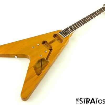 Gibson USA 70s Flying V Model BODY + NECK American Slim Taper Antique Natural image 1