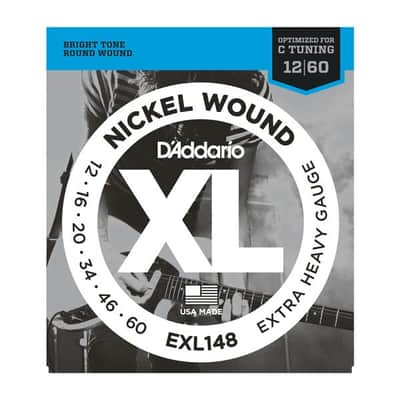 D'addario EXL148 Nickel Wound Electric Strings 12-60, Extra Heavy image 1