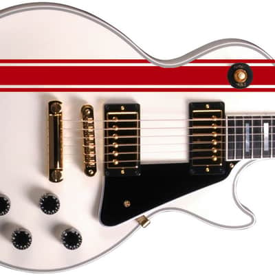 Racing Stripes Red Sticker Vinyl Guitar & Bass image 1