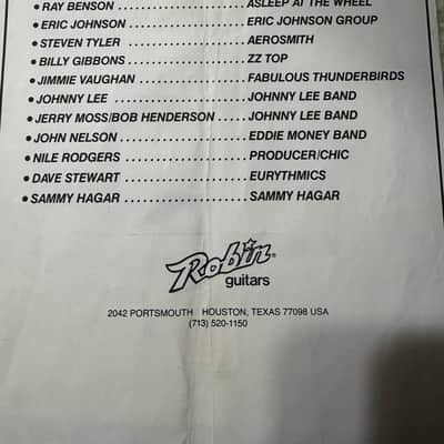 Robin Guitars Catalog Brochure 80s Doubleneck Raider Ranger Freedom Bass RDN Octave image 6