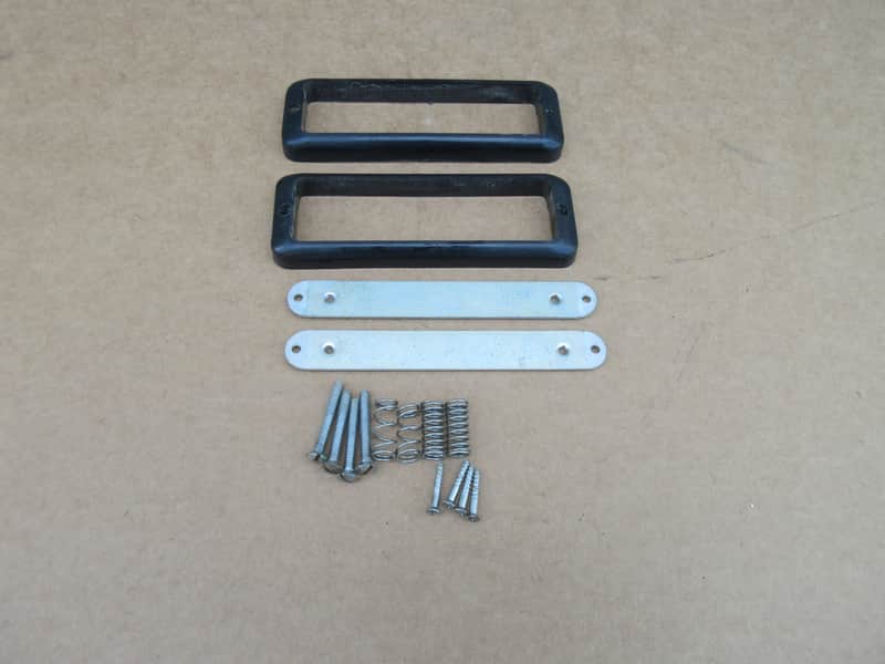 1960s Silvertone 1418 Guitar Pickup Rings Wth Brackets Screws Springs Teisco image 1