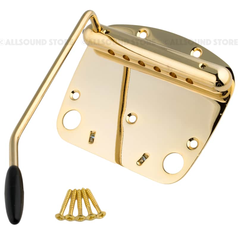 GOLD Mustang TREMOLO Bridge/Tailpiece & Whammy for Fender Guitar