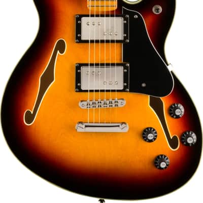 Squier Classic Vibe Starcaster Semi-Hollow Electric Guitar, Maple Fingerboard, 3-Color Sunburst image 2