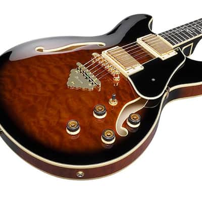 Ibanez AS93QMSP DBS Artcore Semi Hollow Electric Guitar. Dark Brown Sunburst image 7