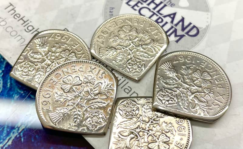 **Special Offer 20% Discount** Two (2) “Brian May Inspired “ Queen Elizabeth Sixpence Coin Guitar Picks. image 1
