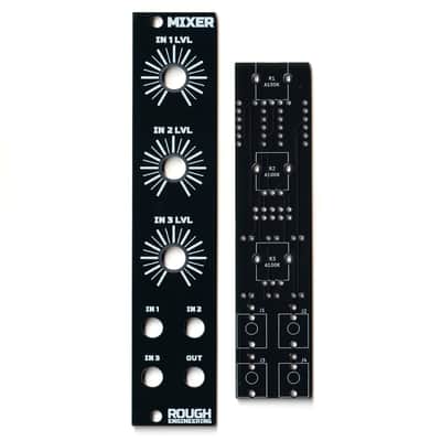 Rough Engineering 3 channel Mixer Eurorack Module 5hp Black Panel + PCB DIY image 1
