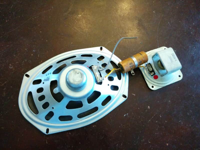 SET Carbonneau 6x9 Jensen 3" Tweeter Speaker ALNICO 69J11 DRIVER Guitar 8 OHMS 10 watt 1967 Silver image 1