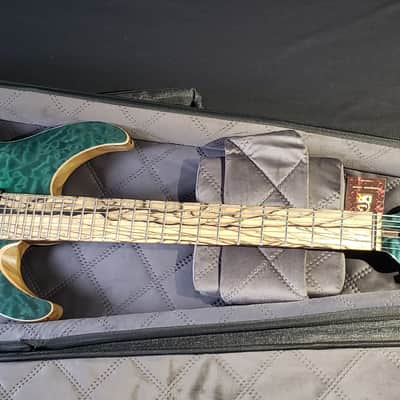 Mayones Aquila Elite S7 26.5" Reverse Headstock 4A QM top, Pale Moon Ebony Fretboard 16", Luminlay Offset Dot Inlays, Black Limba body, Wenge neck, Velvetrone Pickups image 13