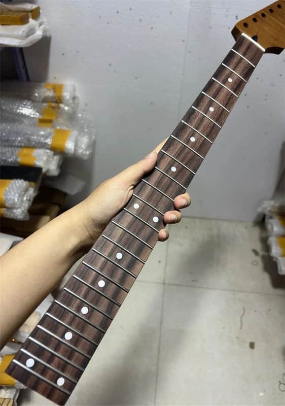 24 Fret Roasted Flame Maple Electric guitar neck 25.5inch rosewood Satin Parts image 1