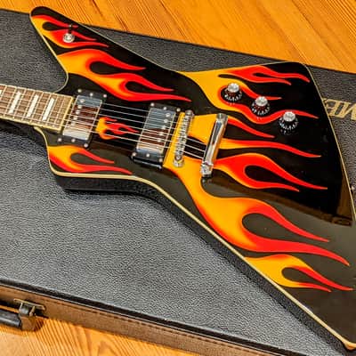 Hamer 1990's Standard Hot Rod Flames Crowned & Bound MIK Korean Guitar w/OHSC, EXC! image 3