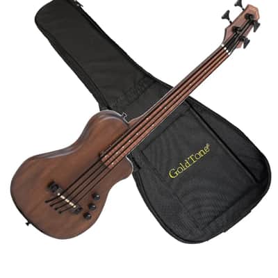 GOLD TONE MicroBass ME-Bass FRETLESS Short-Scale 4-string BASS guitar w/ GIG BAG image 1