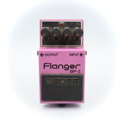 Boss BF-2 Flanger 1981 Made In Japan Black Label ACA Vintage Guitar Effect Pedal 081200 image 2