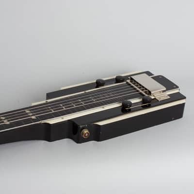 National Electric Hawaiian Lap Steel Electric Guitar (1938), ser. #B1295, original tan hard shell case. image 7